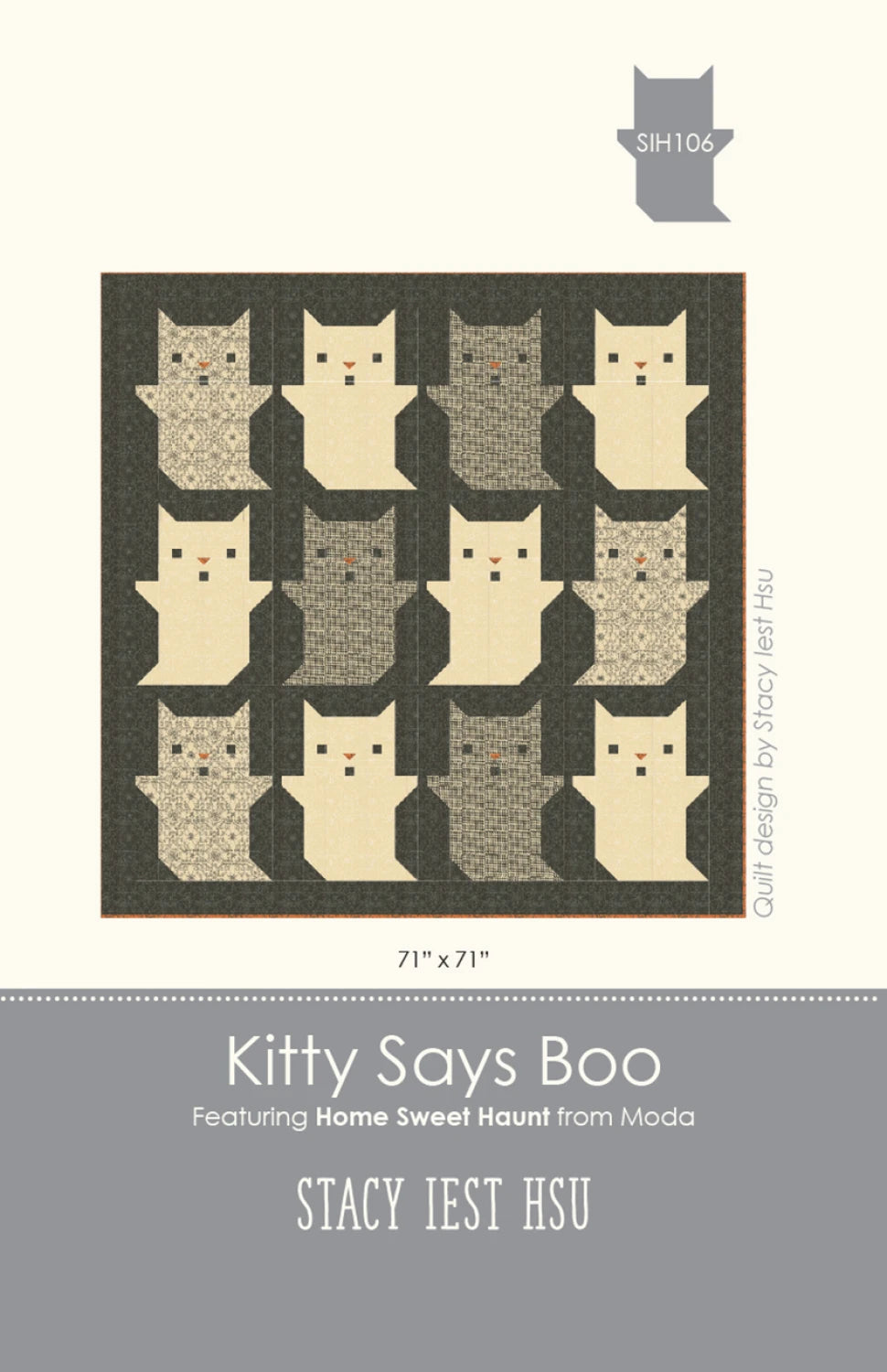 Kitty Says Boo Quilt Pattern | Stacy Iest Hsu