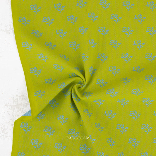 Pre-Order | Mini Roses in Sunny Grass (Jacquard) | SWM-205-MNR-SUNNY-GRASS | Swedish Meadow | Fableism Supply Co.