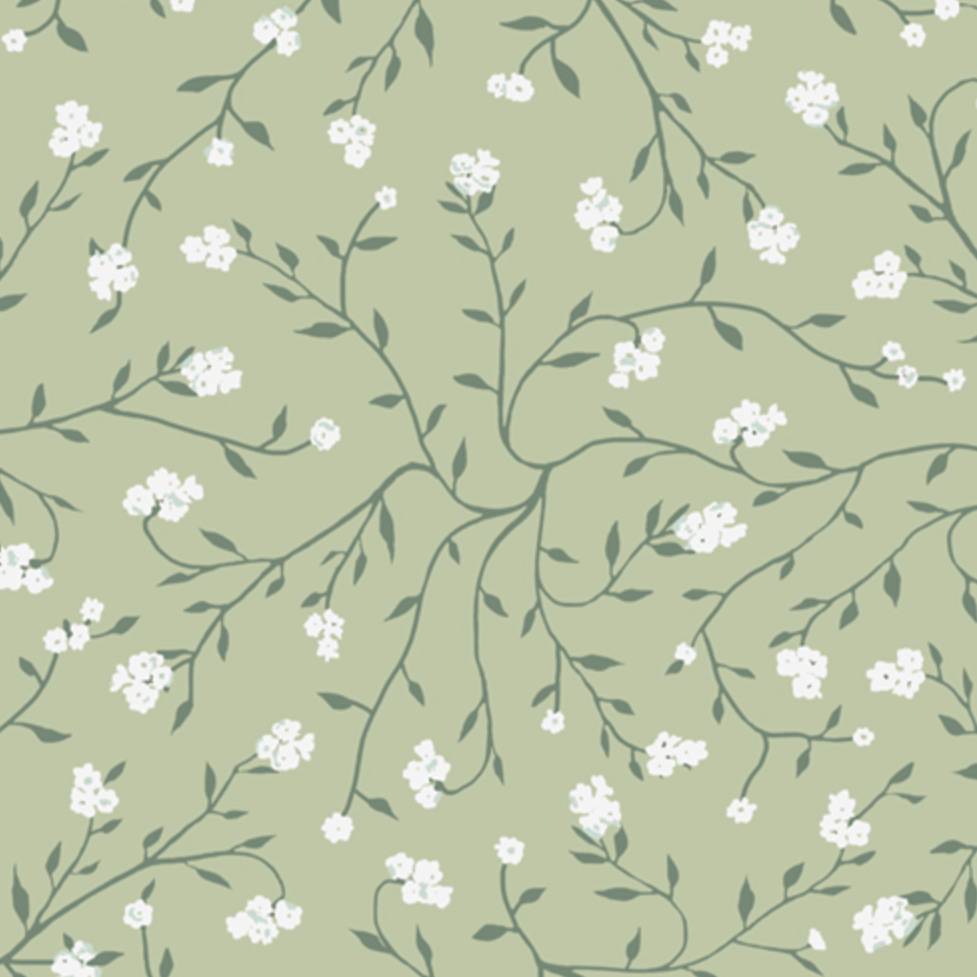 Dancing Florets Sage | Plentiful designed by Katarina Rocccella | AGF 108" Wide