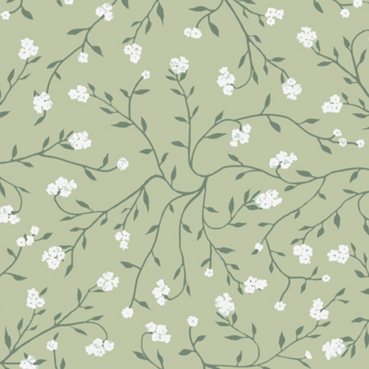 Dancing Florets Sage | Plentiful designed by Katarina Rocccella | AGF 108" Wide