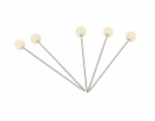 Glass Head Pins | BOHIN | 1 3/16in | Ivory