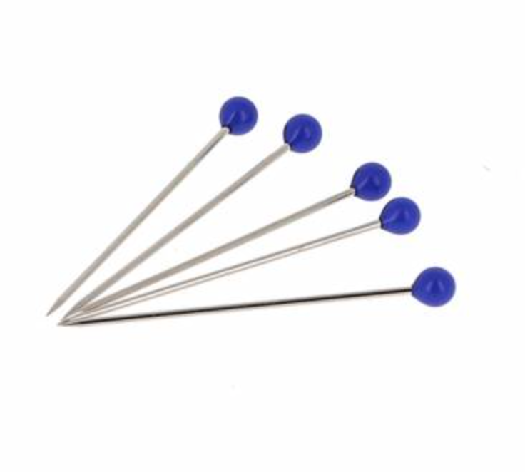 Glass Head Pins | BOHIN | 1 3/16in | Dark Blue