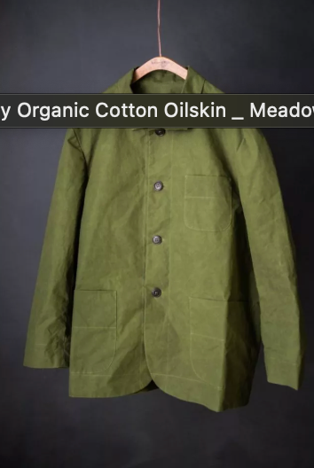 Dry Organic Cotton Oilskin Meadow Grass | Merchant & Mills