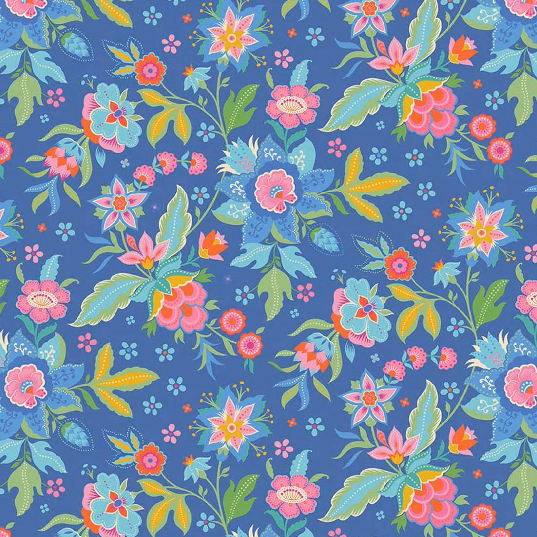 Kipling Gardens Blueberry Main | Lily Ashbury | Riley Blake Designs