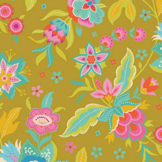 Kipling Gardens Main in Curry | Lily Ashbury | Riley Blake Designs