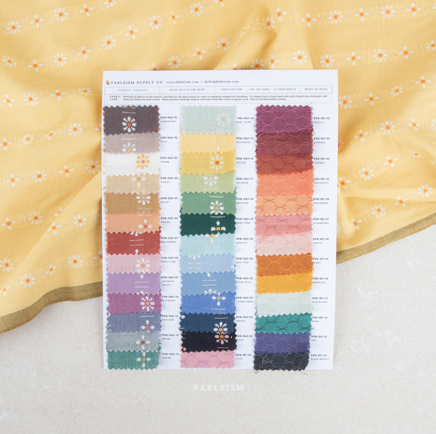 Forest Forage | Swatch Card | Fableism Supply Co.