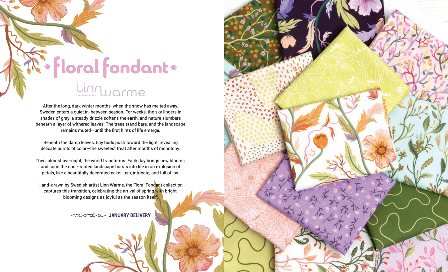 Floral Fondant FQ bundle | MODA | By Linn Warme