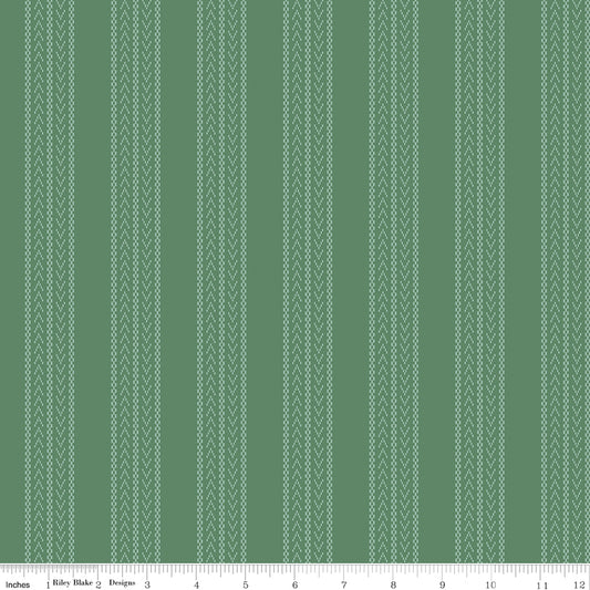 PRE-ORDER | Evergreen Stripe WN18961 Woven | Riley & Blake Designs