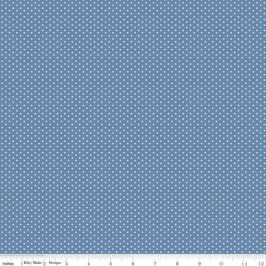 Denim WN18962 woven fabric shown with an inch ruler for scale