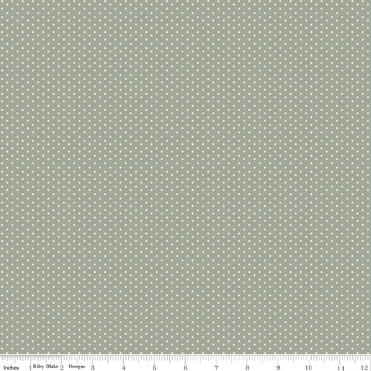 Lichen WN18962 woven fabric shown with an inch ruler for scale