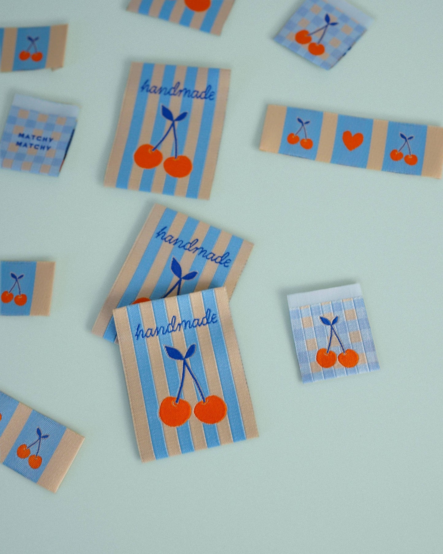 Matchy Matchy Sewing Club - Cherries Square and Rectangle Garment Labels