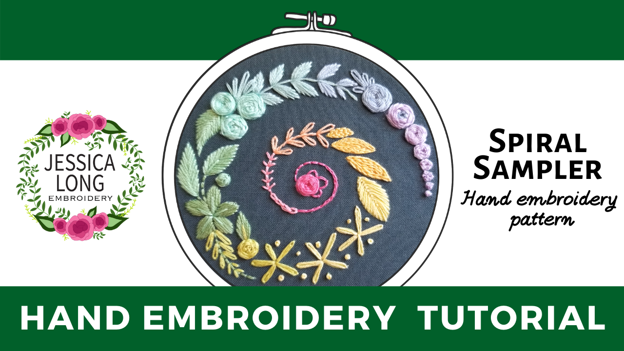 Jessica Long Embroidery - Spiral Sampler Beginner Embroidery Kit
