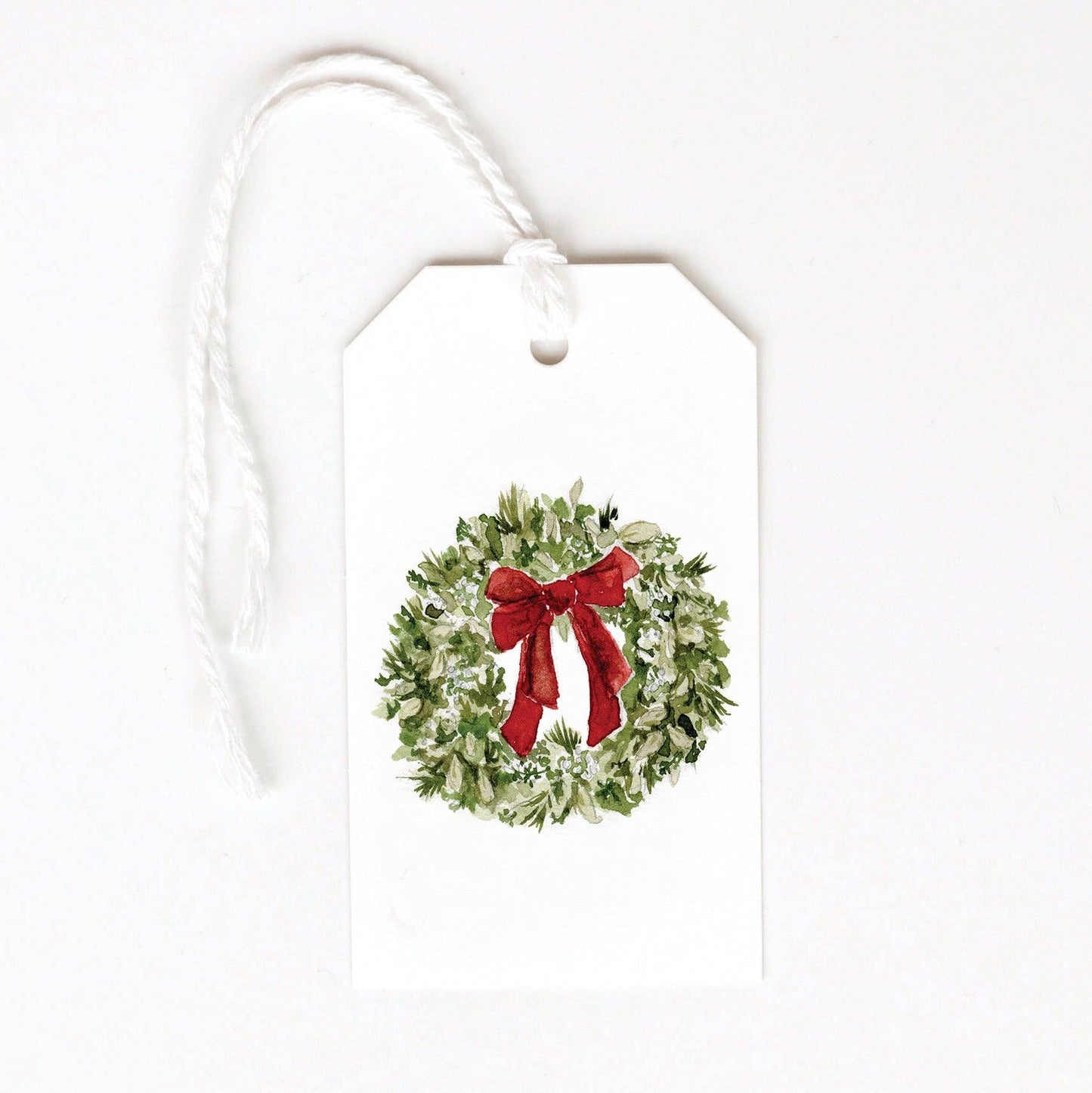 emily lex studio - Red bow wreath gift tags