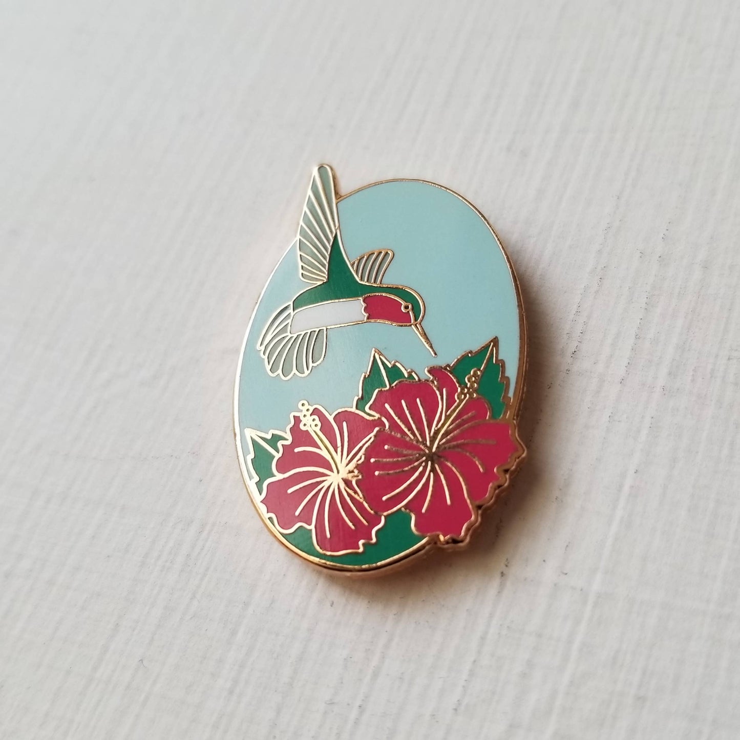 Jessica Long Embroidery - Hummingbird Enamel Needle Minder