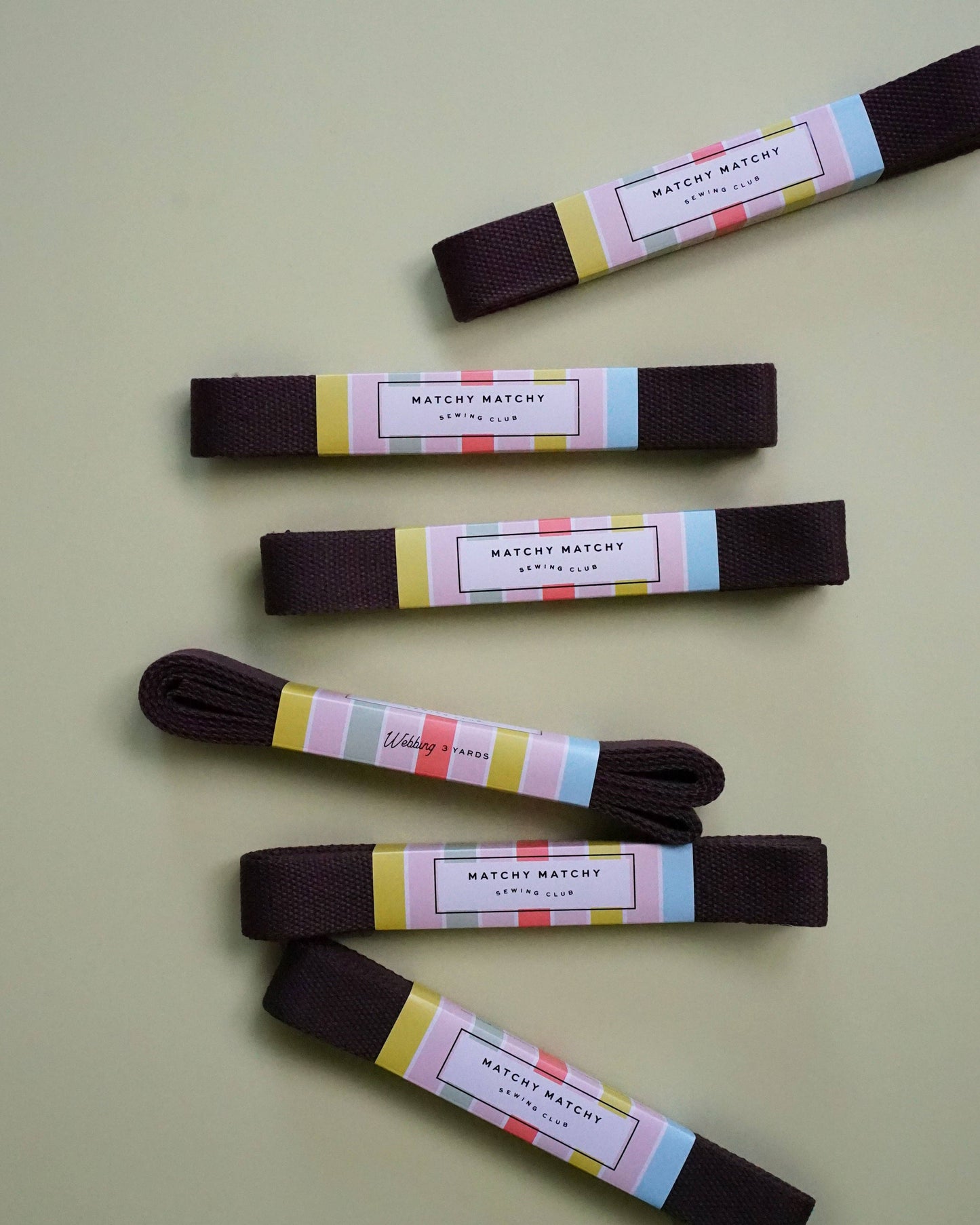 Matchy Matchy Sewing Club - Espresso Webbing