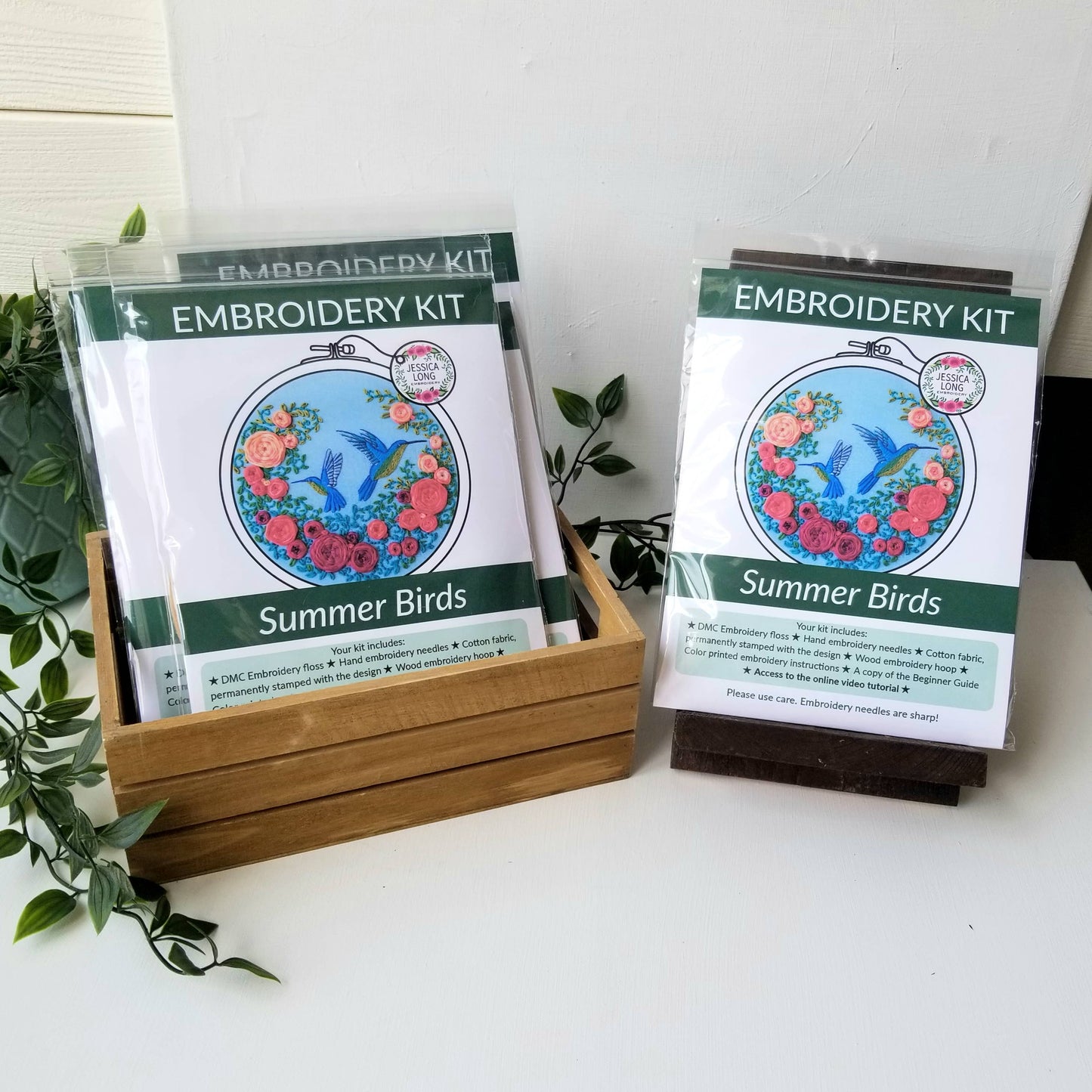 Jessica Long Embroidery - Summer Hummingbird Embroidery Kit