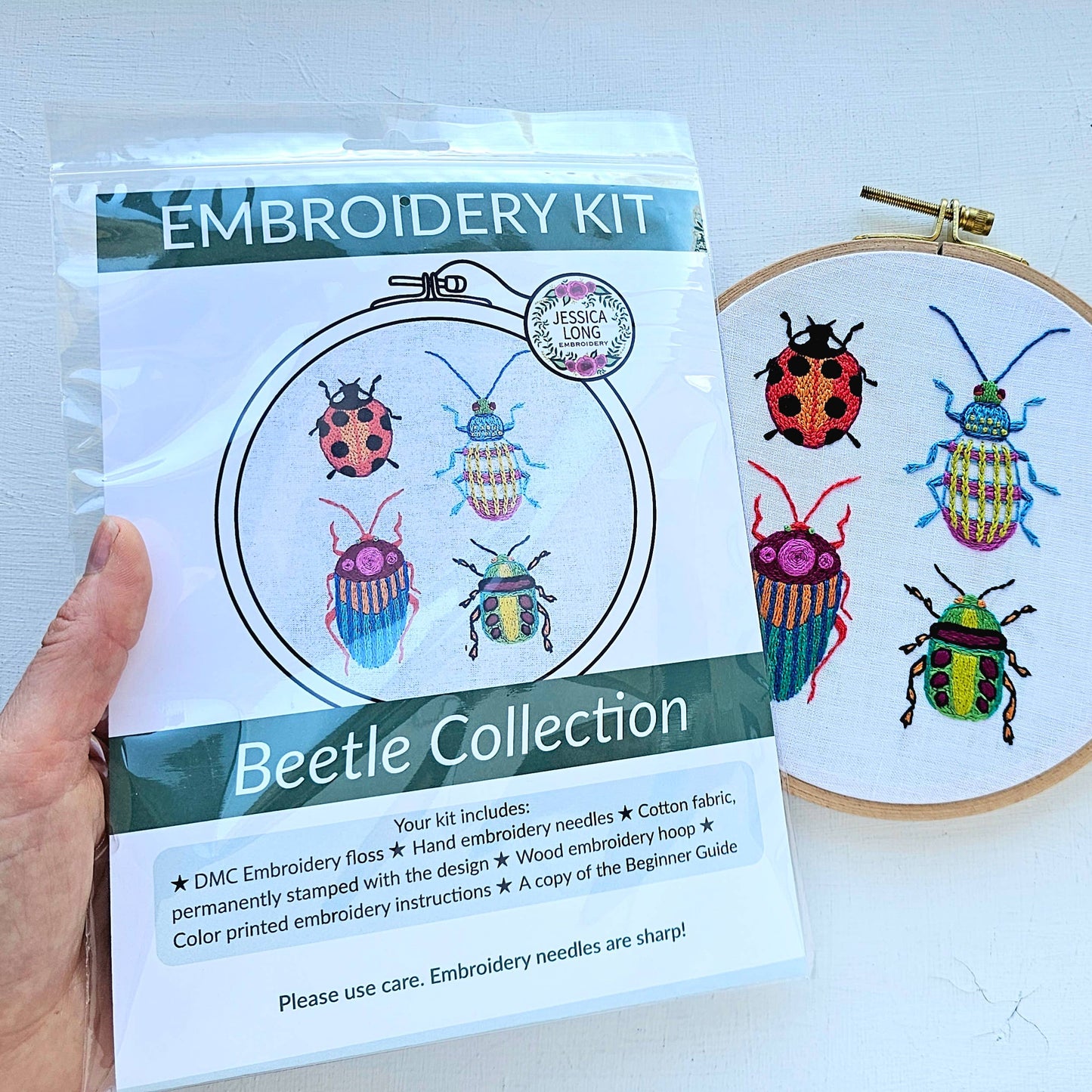 Jessica Long Embroidery - Beetle Collection Embroidery Kit