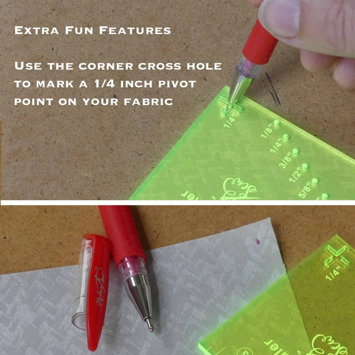 Madam Sew - Seam Guide Ruler + FREE Magnetic Seam Guide