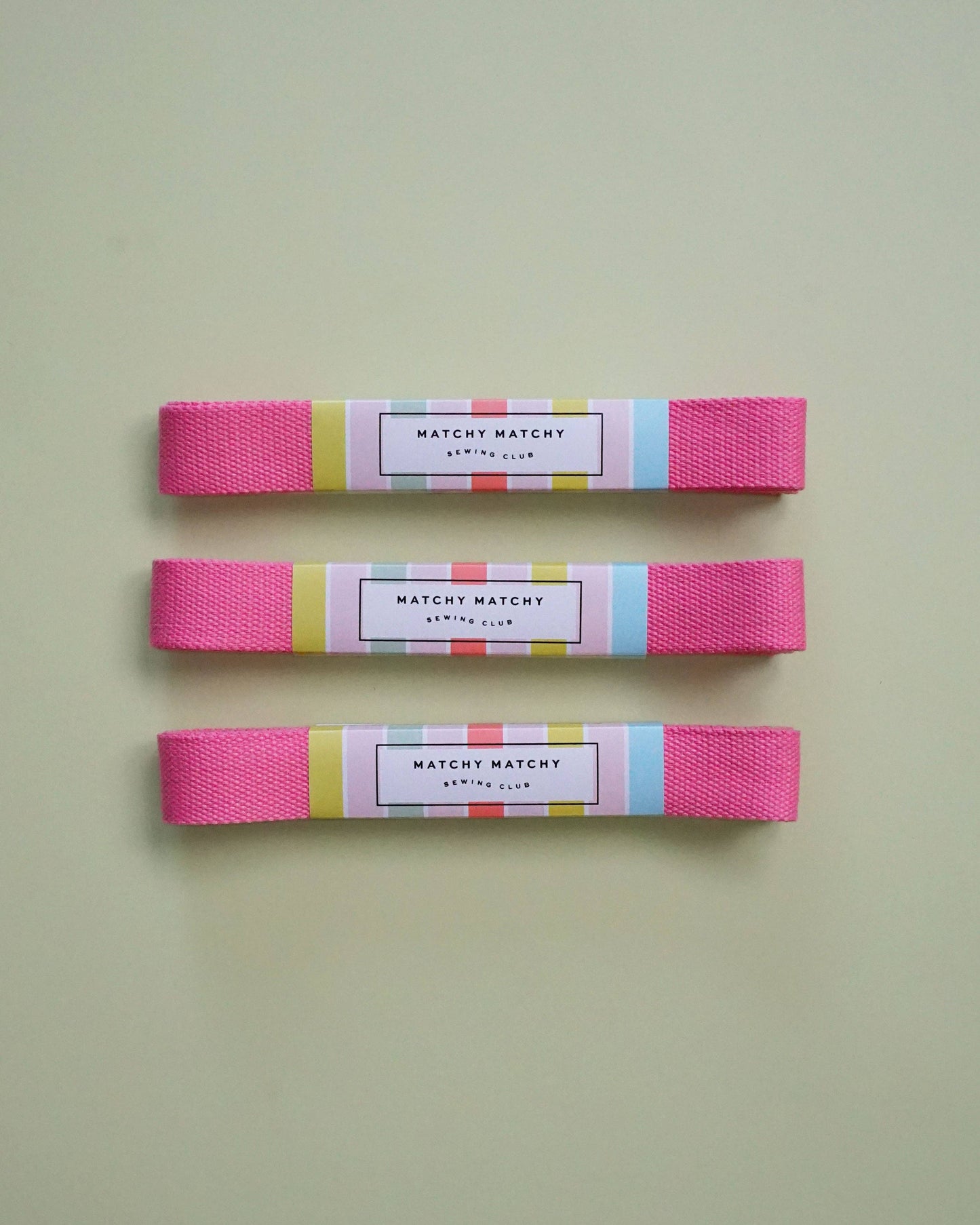 Matchy Matchy Sewing Club - Pink Webbing