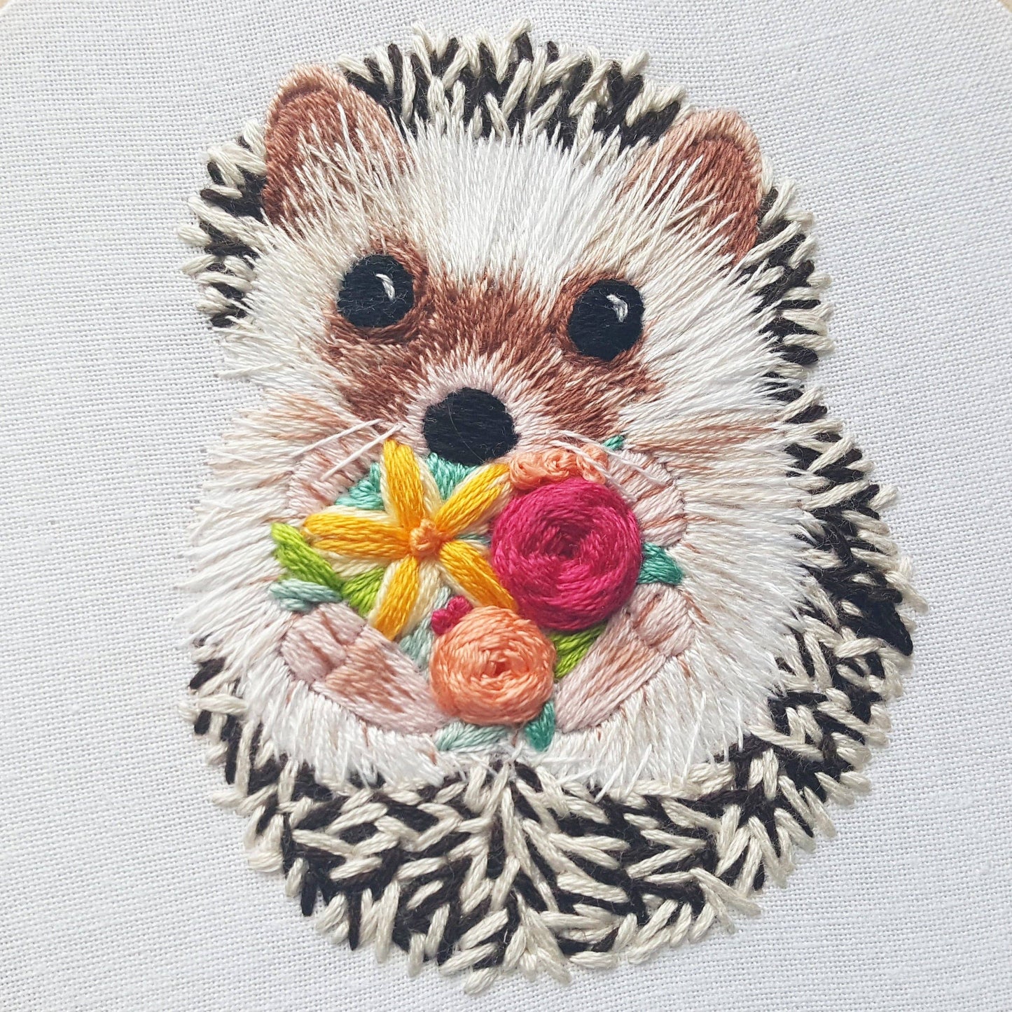 Jessica Long Embroidery - Hedgehog Embroidery Kit