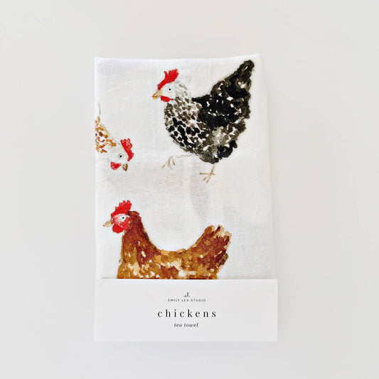 emily lex studio - Chickens tea towel