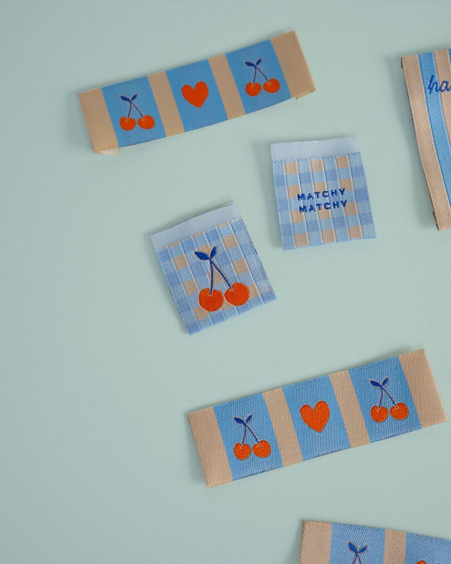 Matchy Matchy Sewing Club - Cherries Square and Rectangle Garment Labels