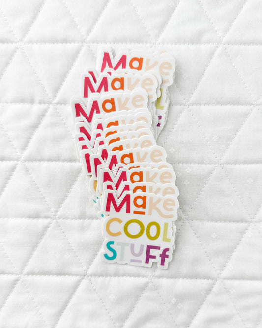 Cotton and Joy - Make Cool Stuff Sticker