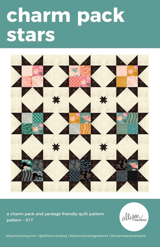 Charm Pack Stars Quilt Pattern - Printed