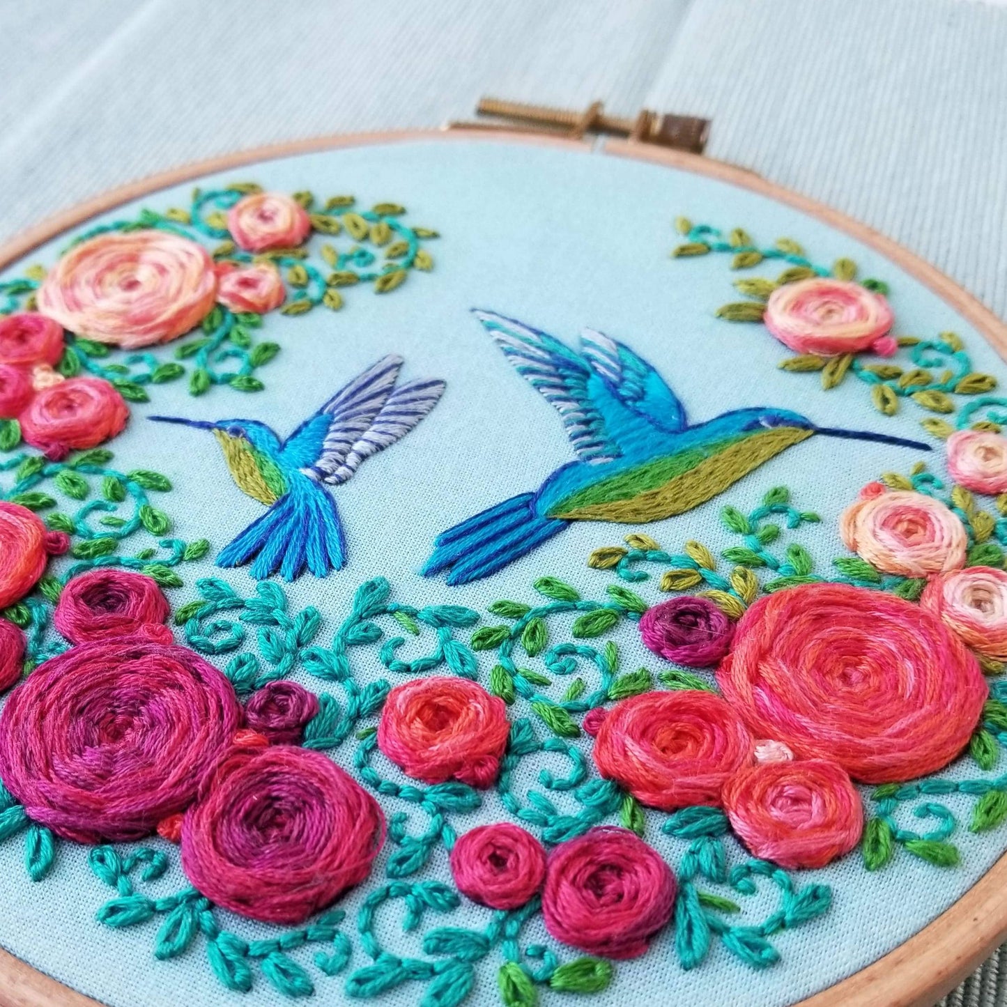 Jessica Long Embroidery - Summer Hummingbird Embroidery Kit