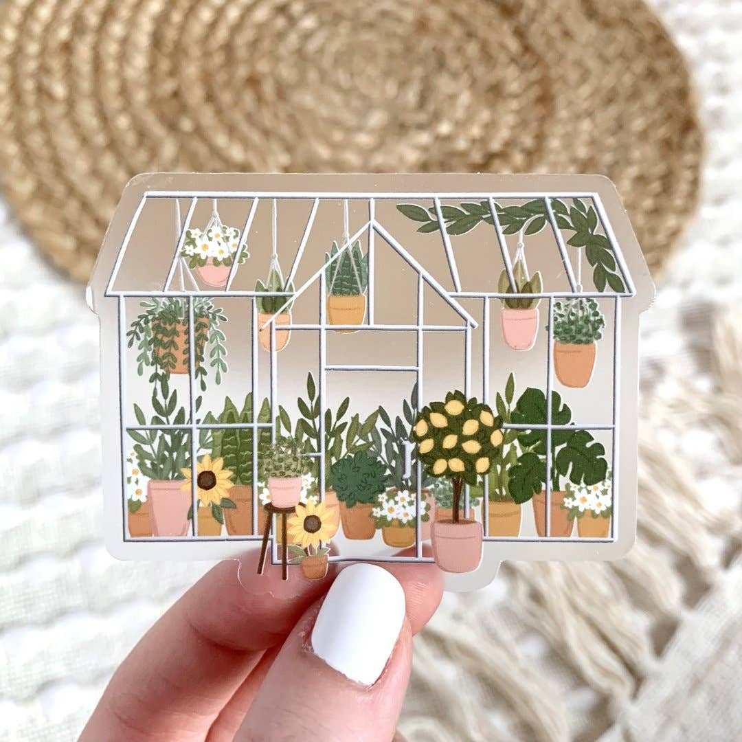 Elyse Breanne Design - Clear Greenhouse Sticker, 3.25x2.5in