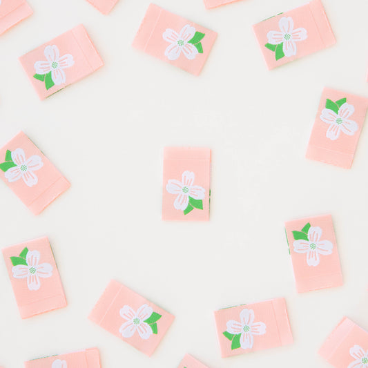 Dogwood Blossom | Sarah HEARTS | Woven Sewing Clothing and Quilt Labels