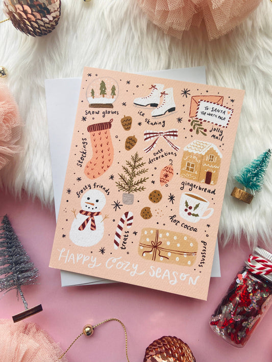 Makerie Day - Christmas Happy Cozy Season  - Greeting Card