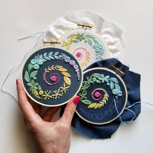 Jessica Long Embroidery - Spiral Sampler Beginner Embroidery Kit