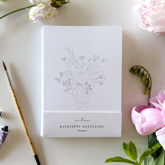 emily lex studio - Bouquets paintable notecards