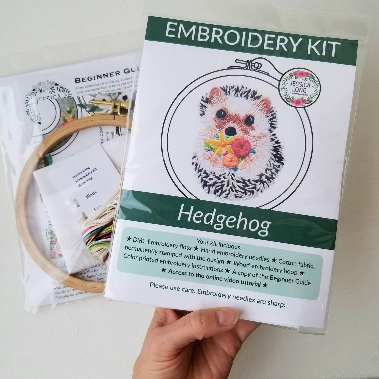 Jessica Long Embroidery - Hedgehog Embroidery Kit