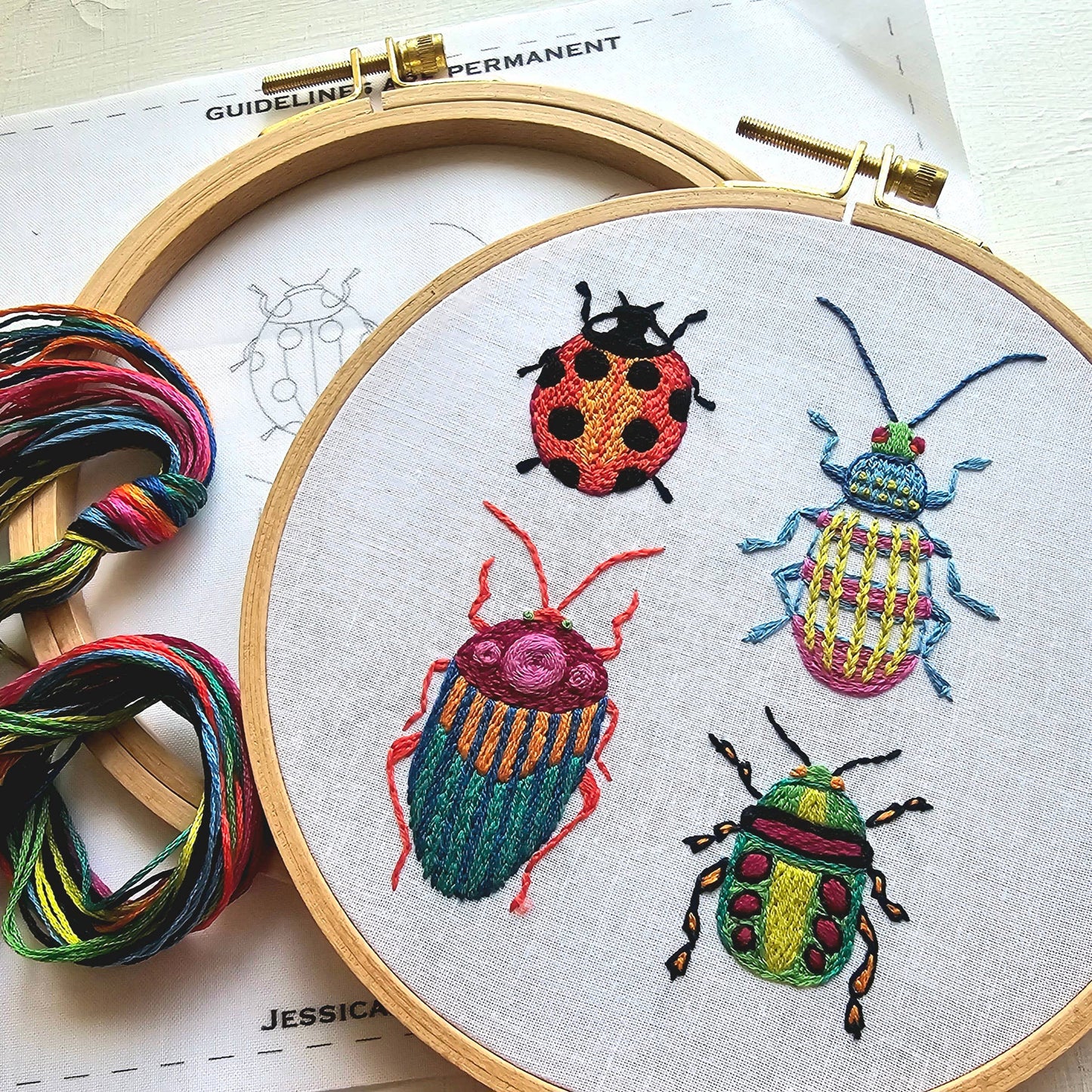 Jessica Long Embroidery - Beetle Collection Embroidery Kit