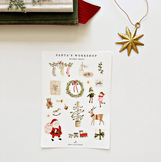 emily lex studio - Santa's workshop sticker sheets