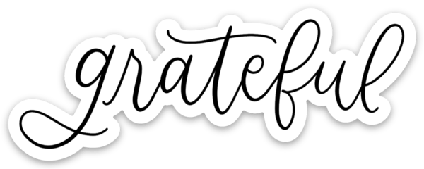 Elyse Breanne Design - Grateful Sticker 3.5x1.25in