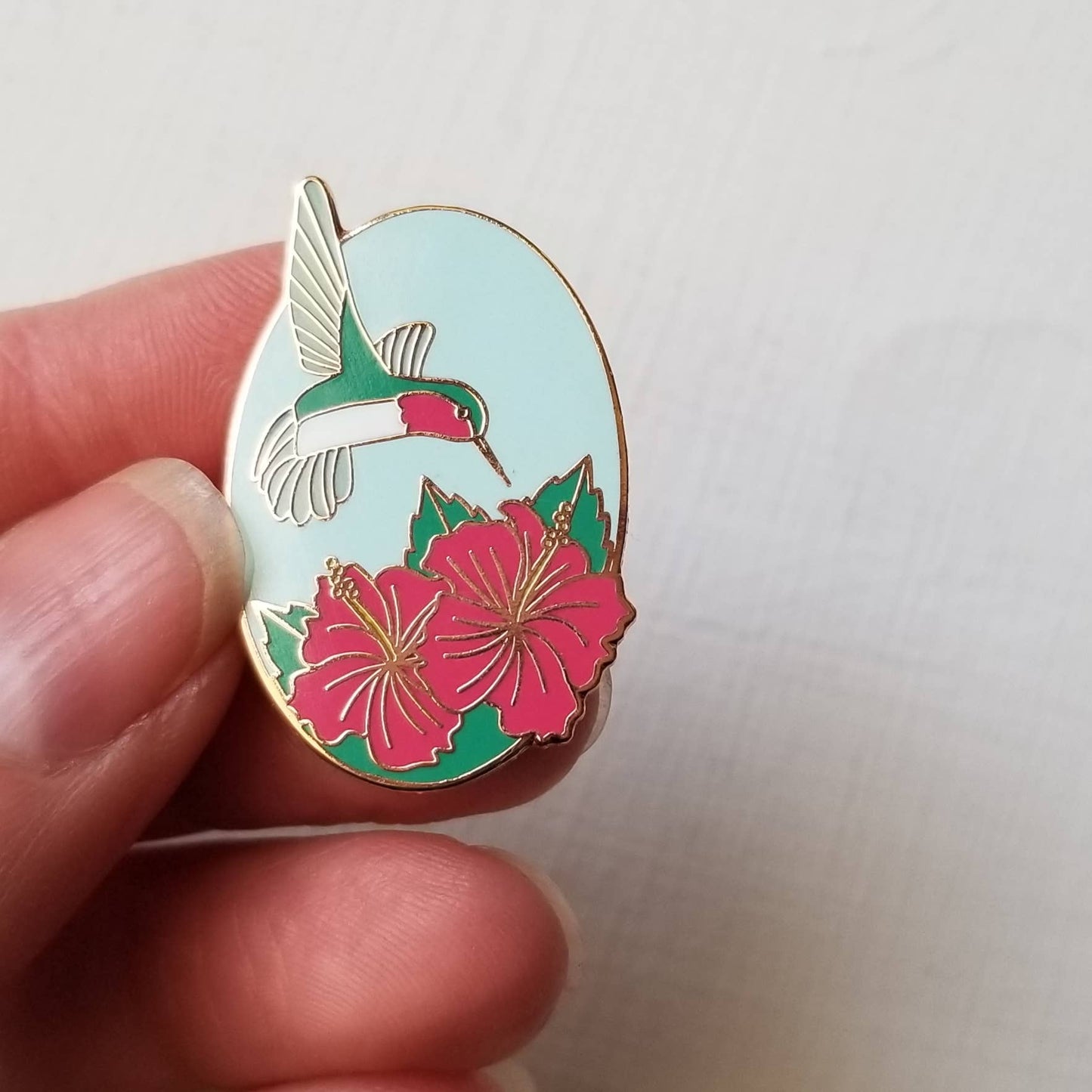 Jessica Long Embroidery - Hummingbird Enamel Needle Minder