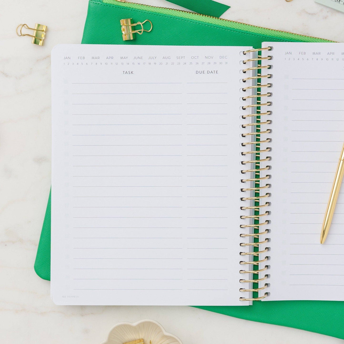 Cultivate What Matters - Refresh Brain Dump Journal | Gold Stripes