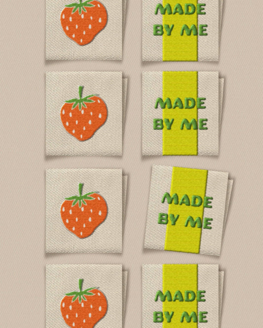 Matchy Matchy Sewing Club - Made By Me Strawberry Square Garment Labels