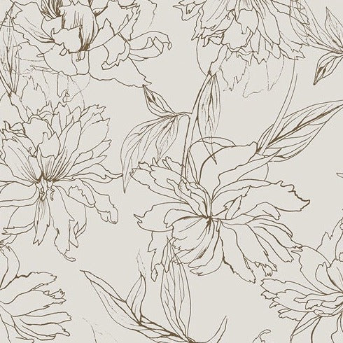 Fair Peonies Traced