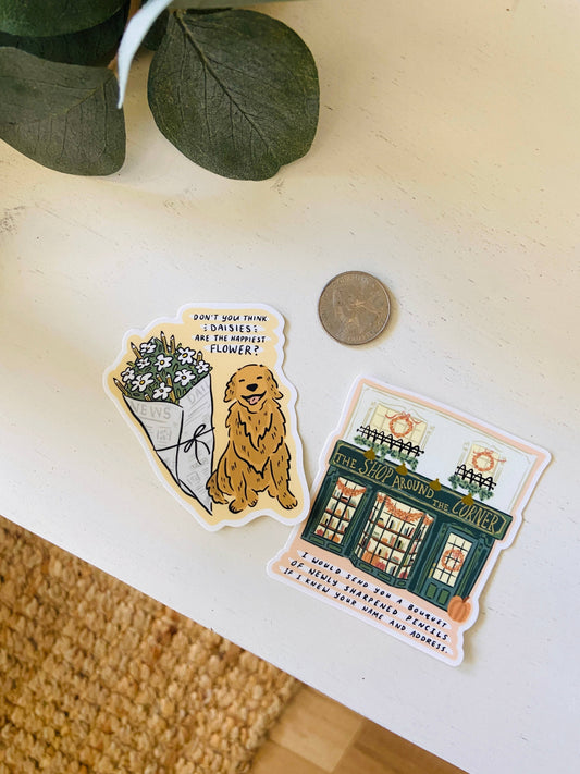 Makerie Day - You've Got Mail | Golden Retriever Daisies Sticker