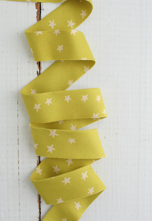 Bessie Pearl Binding Co - 2.5" Bias Quilt Binding, Starry Pistachio