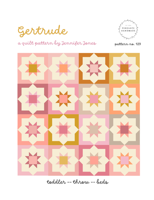Penelope Handmade - Gertrude Quilt Pattern | Paper Pattern