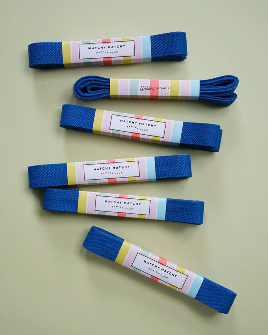 Matchy Matchy Sewing Club - Cobalt Webbing