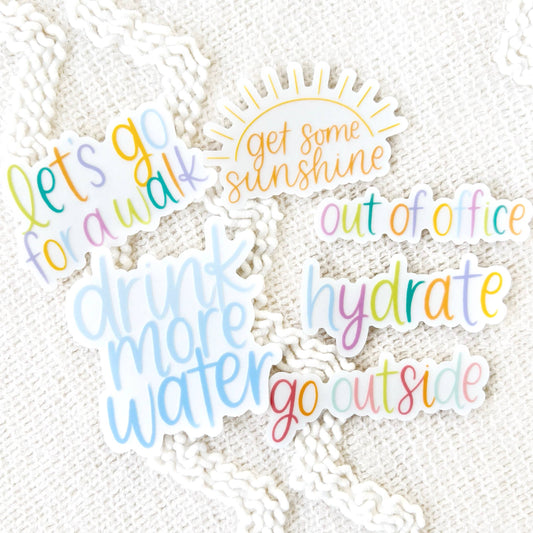 Elyse Breanne Design - Hydrate Sticker, 3x1.5in