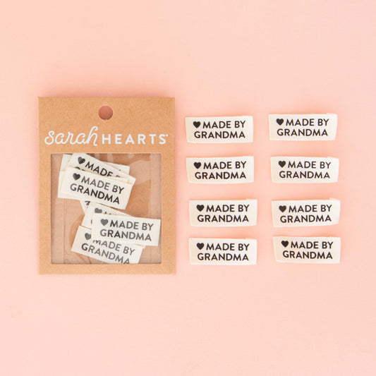 Sarah Hearts - Made by Grandma Organic Cotton Sewing and Quilting Labels