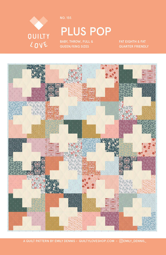 Quilty Love - Plus Pop Printed booklet Quilt Pattern