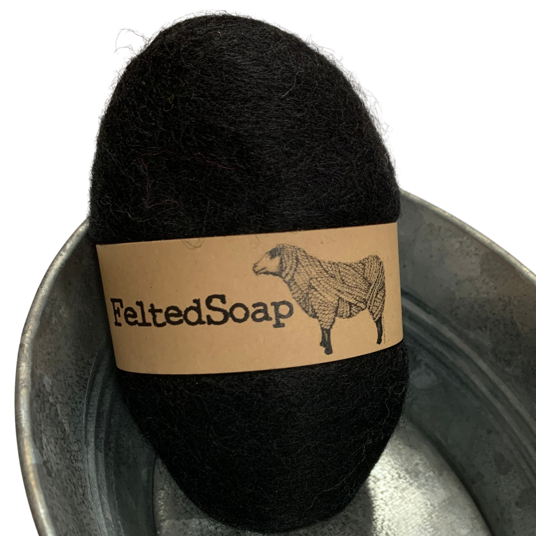 Twisted Purl LLC - Felted Soap Solid Black
